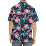 Japanese Koi And Chrysanthemums Print Aloha Shirt