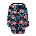 Japanese Koi And Chrysanthemums Print Baby Seat Cover