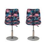 Japanese Koi And Chrysanthemums Print Bar Stool Covers