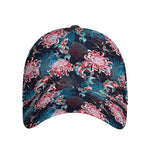 Japanese Koi And Chrysanthemums Print Baseball Cap