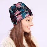 Japanese Koi And Chrysanthemums Print Beanie