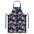 Japanese Koi And Chrysanthemums Print Bib Apron With Pocket