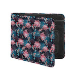 Japanese Koi And Chrysanthemums Print Bifold Wallet
