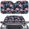 Japanese Koi And Chrysanthemums Print Car Windshield Sun Shade