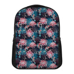Japanese Koi And Chrysanthemums Print Casual Backpack