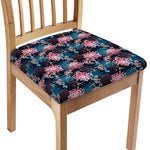 Japanese Koi And Chrysanthemums Print Chair Cushion Cover