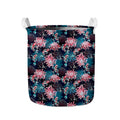 Japanese Koi And Chrysanthemums Print Collapsible Laundry Basket