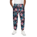Japanese Koi And Chrysanthemums Print Cotton Sweatpants