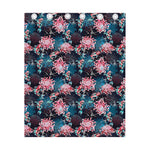Japanese Koi And Chrysanthemums Print Curtain