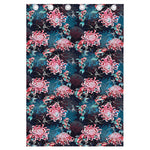 Japanese Koi And Chrysanthemums Print Curtain