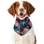 Japanese Koi And Chrysanthemums Print Dog Bandana