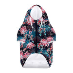 Japanese Koi And Chrysanthemums Print Dog Zip Up Hoodie