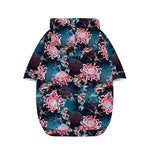 Japanese Koi And Chrysanthemums Print Dog Zip Up Hoodie