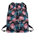Japanese Koi And Chrysanthemums Print Drawstring Backpack