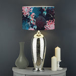 Japanese Koi And Chrysanthemums Print Drum Lamp Shade