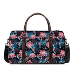 Japanese Koi And Chrysanthemums Print Duffle Bag