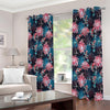 Japanese Koi And Chrysanthemums Print Extra Wide Grommet Curtains