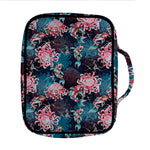 Japanese Koi And Chrysanthemums Print Front Pocket Bible Bag