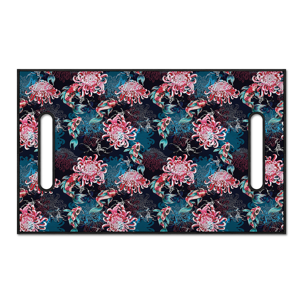 Japanese Koi And Chrysanthemums Print Golf Cart Seat Cover