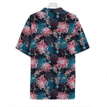 Japanese Koi And Chrysanthemums Print Hawaiian Shirt