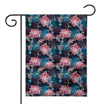 Japanese Koi And Chrysanthemums Print House Flag