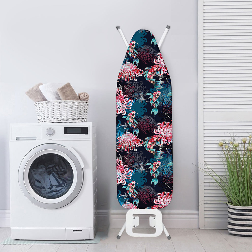 Japanese Koi And Chrysanthemums Print Ironing Board Cover