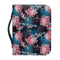 Japanese Koi And Chrysanthemums Print Leather Bible Cover