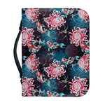 Japanese Koi And Chrysanthemums Print Leather Bible Cover