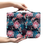 Japanese Koi And Chrysanthemums Print Leather Bible Cover