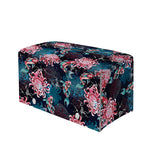 Japanese Koi And Chrysanthemums Print Leather Tissue Box Cover