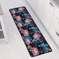 Japanese Koi And Chrysanthemums Print Long Kitchen Mat