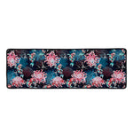 Japanese Koi And Chrysanthemums Print Long Kitchen Mat