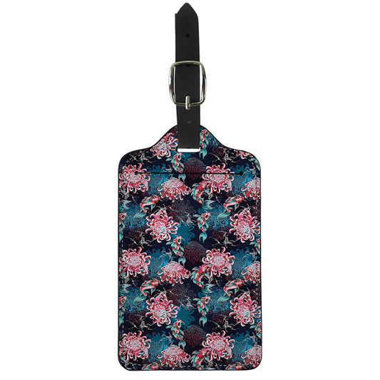 Japanese Koi And Chrysanthemums Print Luggage Tag