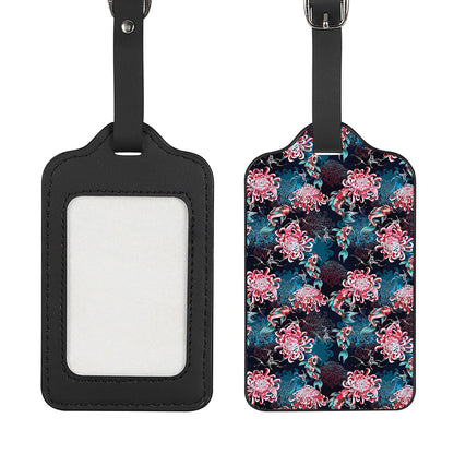 Japanese Koi And Chrysanthemums Print Luggage Tag