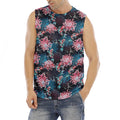 Japanese Koi And Chrysanthemums Print Men's Fitness Tank Top