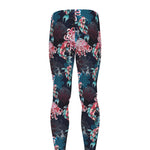 Japanese Koi And Chrysanthemums Print Men's leggings