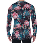 Japanese Koi And Chrysanthemums Print Men's Long Sleeve T-Shirt