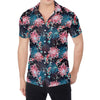 Japanese Koi And Chrysanthemums Print Men's Shirt