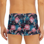 Japanese Koi And Chrysanthemums Print Men's Short Boxer Briefs