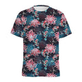 Japanese Koi And Chrysanthemums Print Men's Athletic T-Shirt
