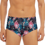Japanese Koi And Chrysanthemums Print Men's Triangle Swim Briefs
