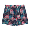 Japanese Koi And Chrysanthemums Print Mesh Shorts