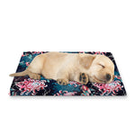 Japanese Koi And Chrysanthemums Print Pet Cooling Mat Cover