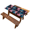 Japanese Koi And Chrysanthemums Print Picnic Table Cover
