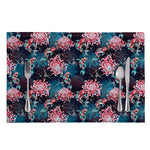 Japanese Koi And Chrysanthemums Print Placemat