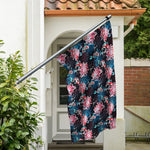 Japanese Koi And Chrysanthemums Print Polyester Flag