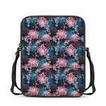 Japanese Koi And Chrysanthemums Print Rectangular Crossbody Bag