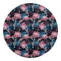 Japanese Koi And Chrysanthemums Print Round Blanket