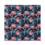 Japanese Koi And Chrysanthemums Print Silk Bandana