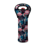 Japanese Koi And Chrysanthemums Print Single Neoprene Wine Tote